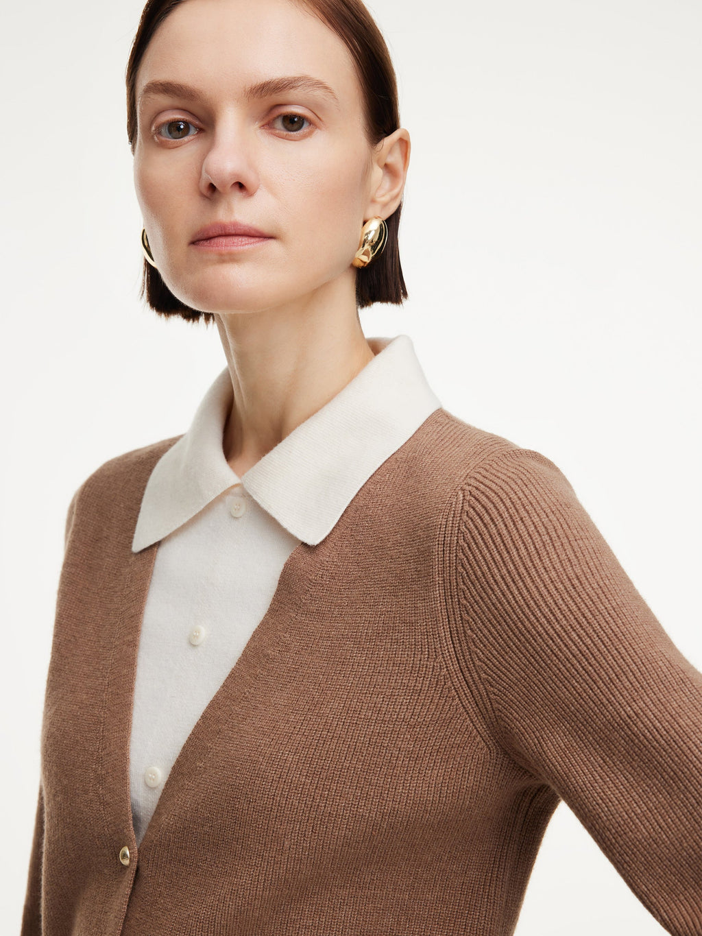 Faux-Layered Knit Top And Skirt Two-Piece Set