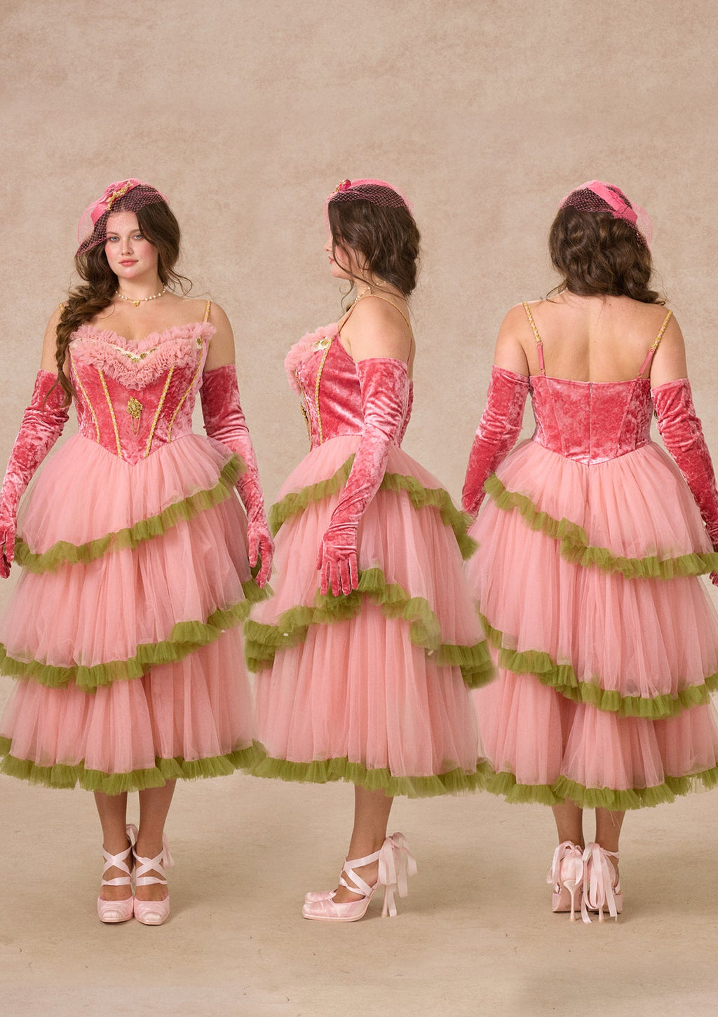 Curve&Plus Grape Grinda Corset Dress (Long)