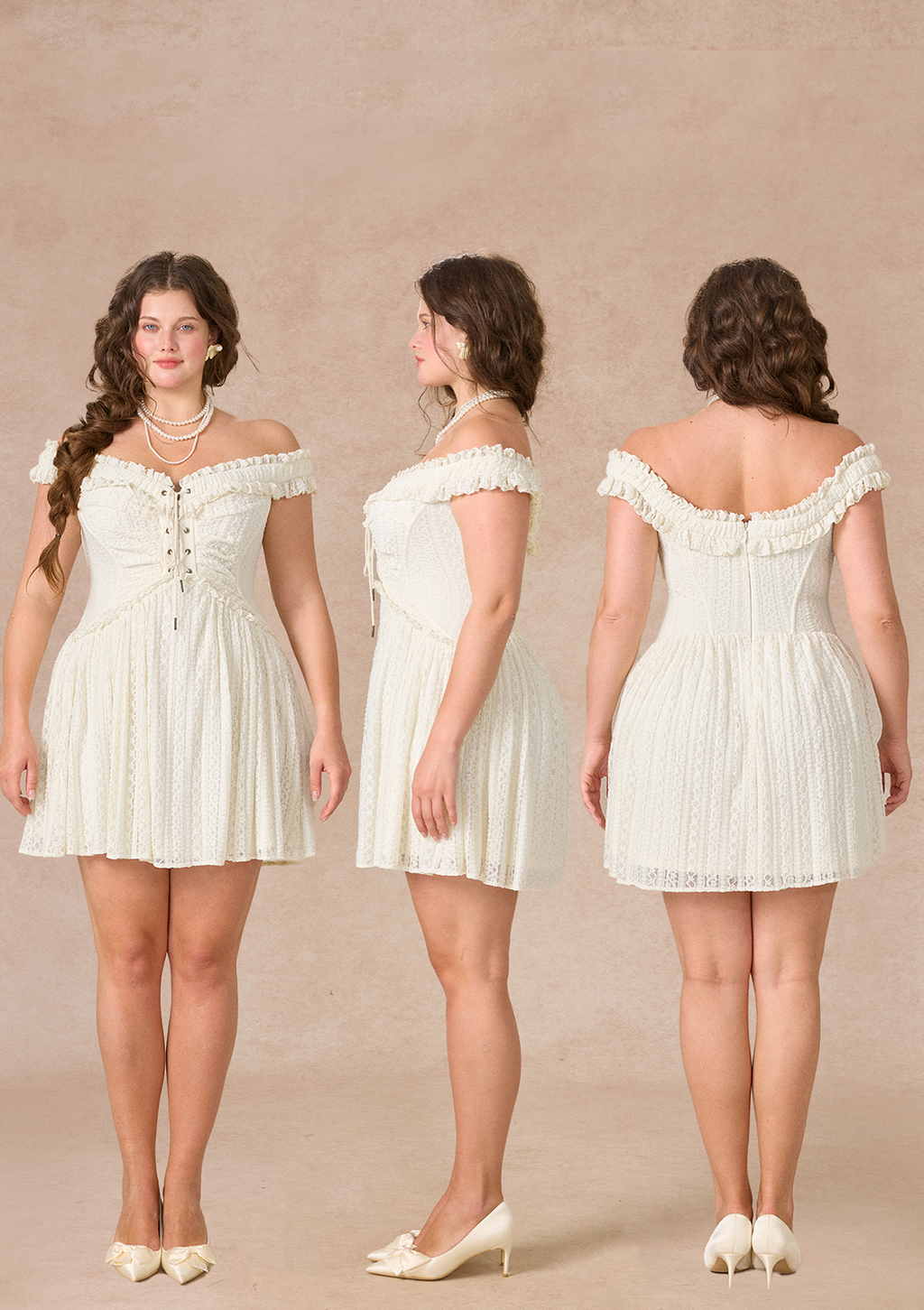 Curve&Plus Twin Butterflies Dress(Short)