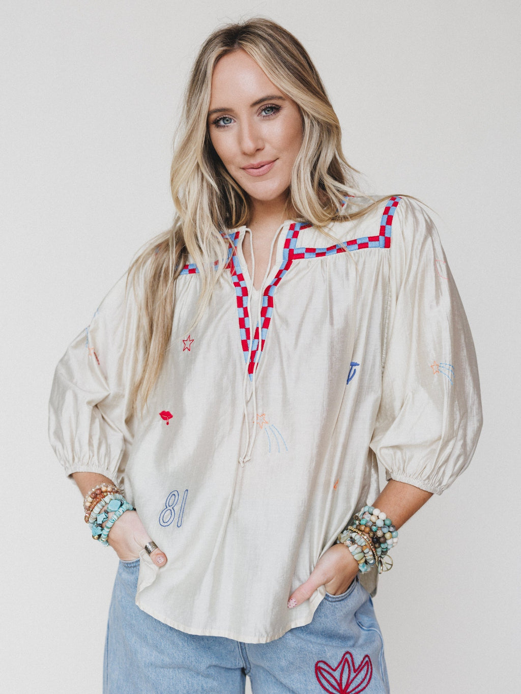 Spring is Here Blouse - Ivory