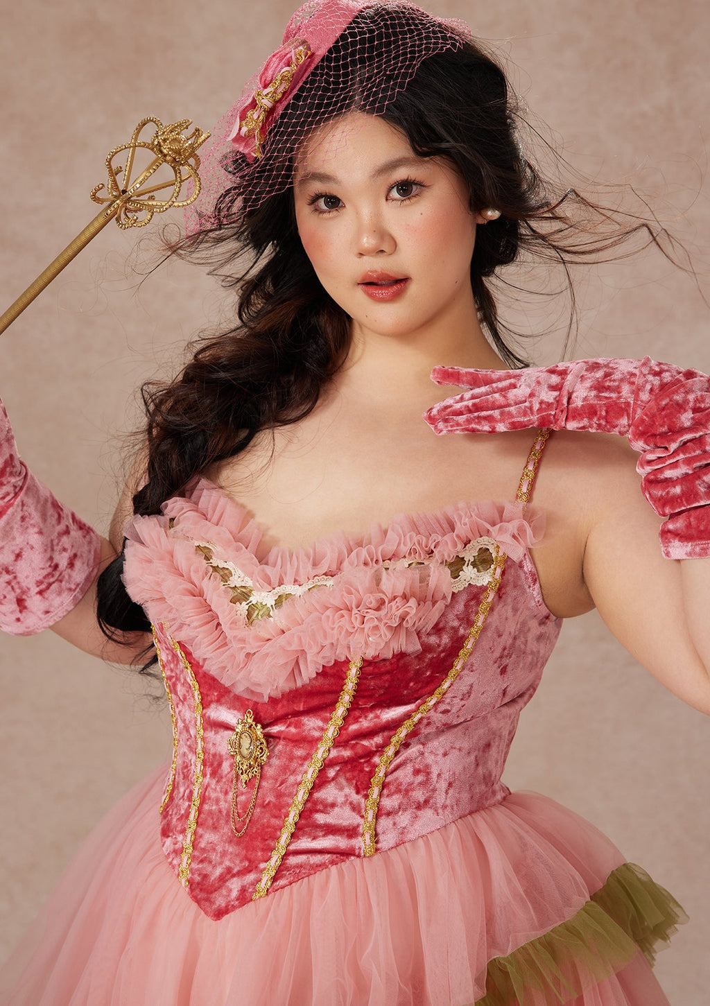 Curve&Plus Grape Grinda Corset Dress (Long)