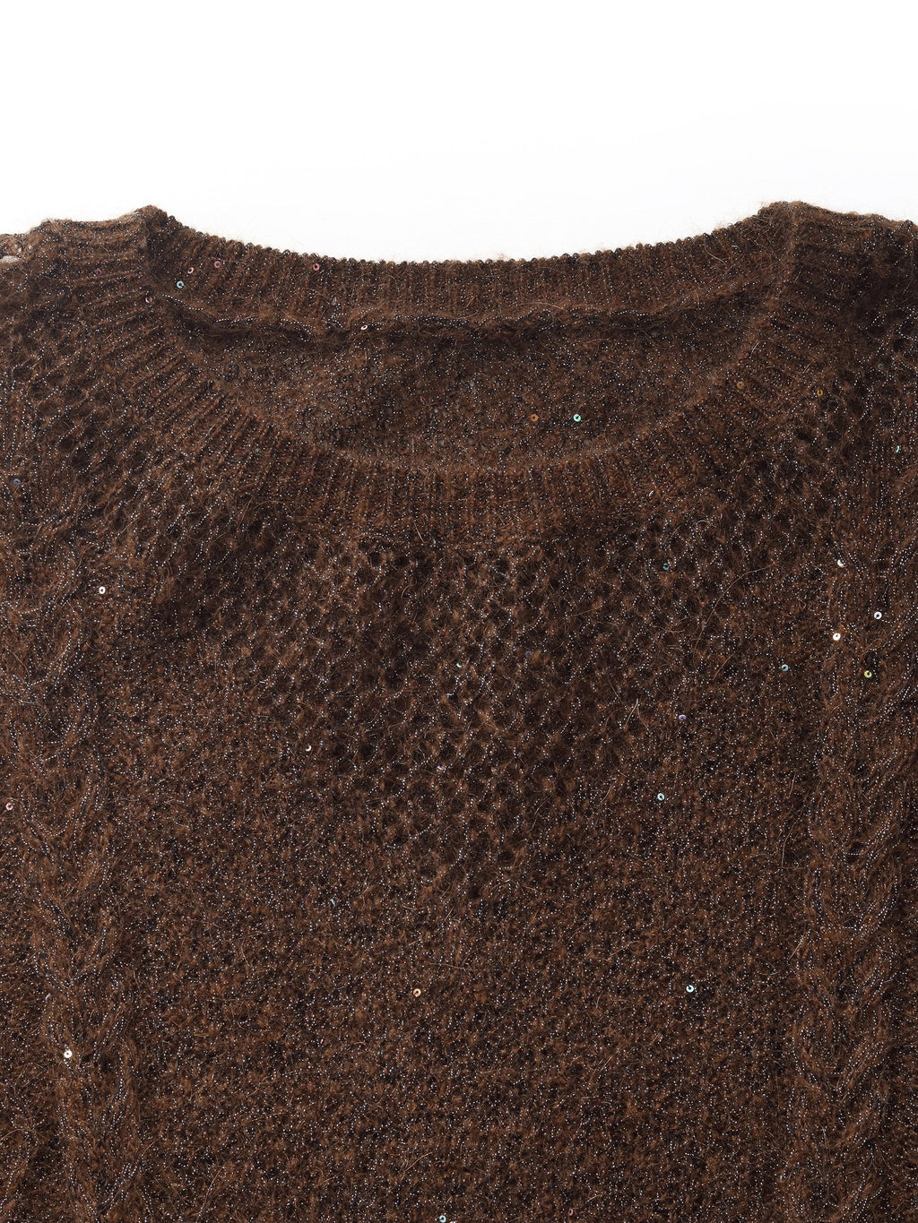 Mohair Wool Blend Sequins Women Sweater