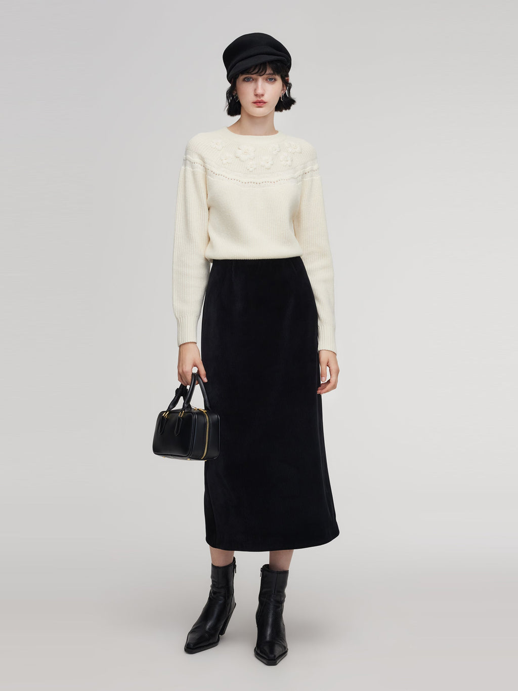 Wool Blend Embroidered Women Sweater