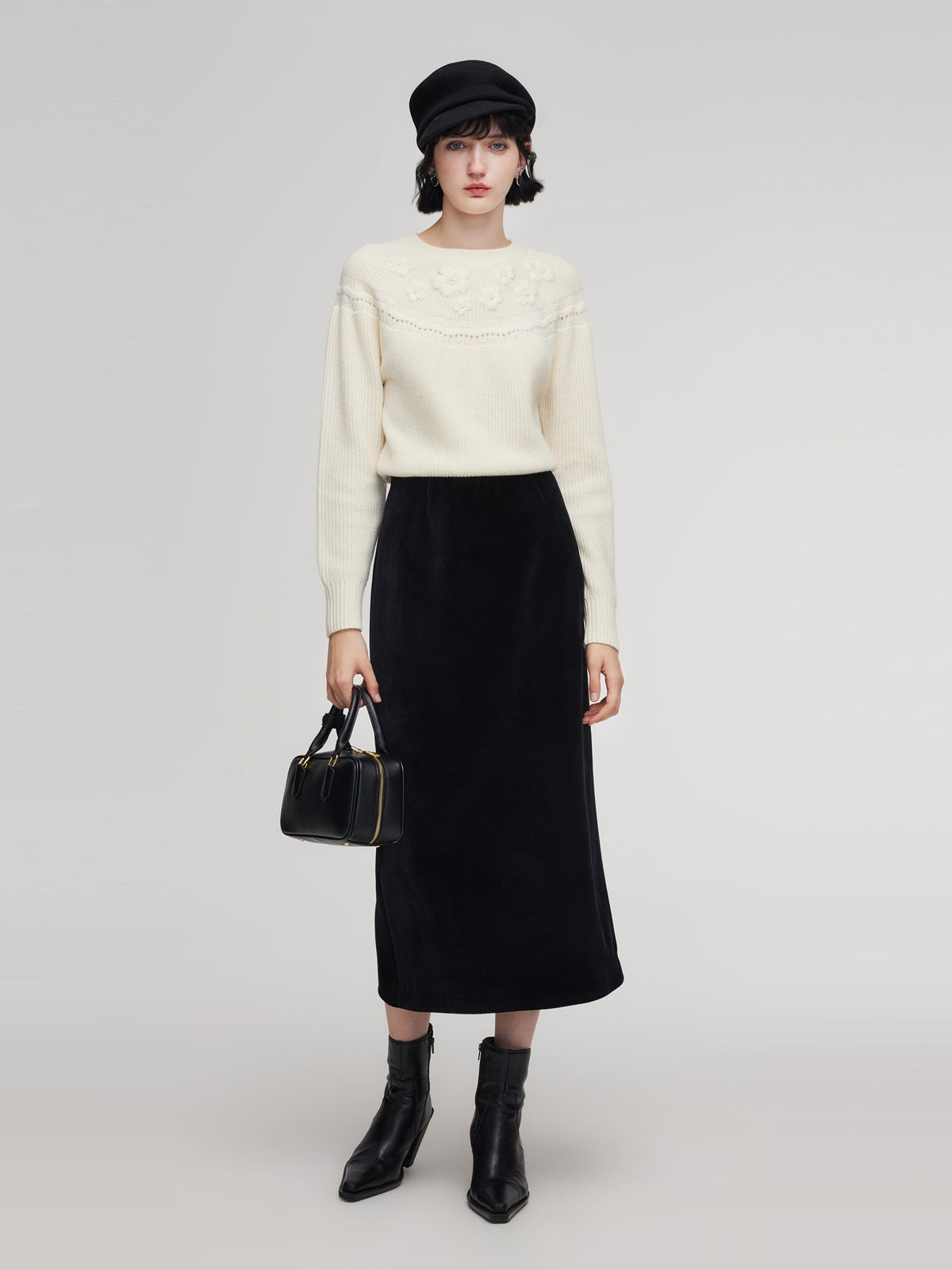Wool Blend Embroidered Women Sweater