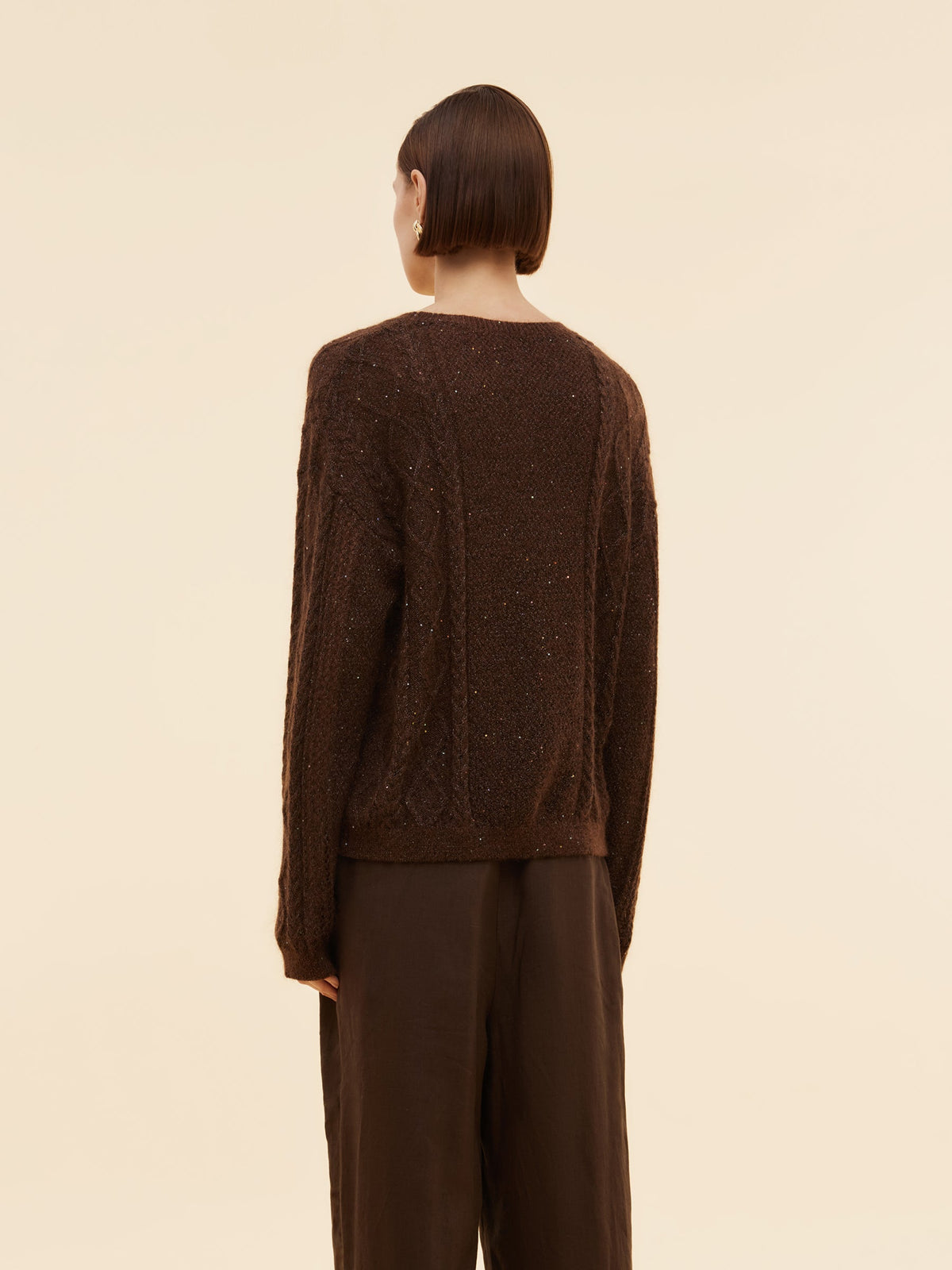 Mohair Wool Blend Sequins Women Sweater