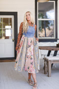 Spring Song Midi Dress - Pink Multi - Pre Order