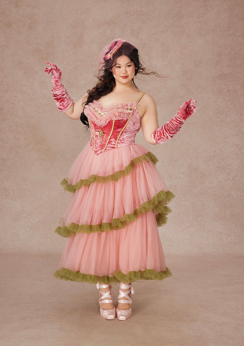 Curve&Plus Grape Grinda Corset Dress (Long)
