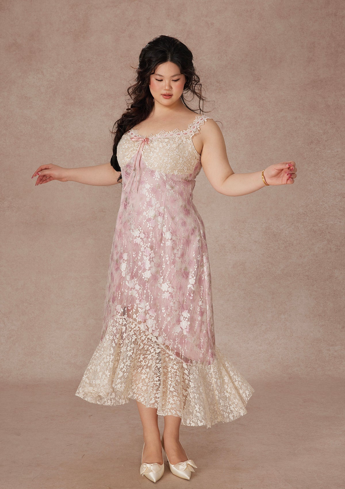 Curve&Plus Floral Vine Fairy Shoes Dress
