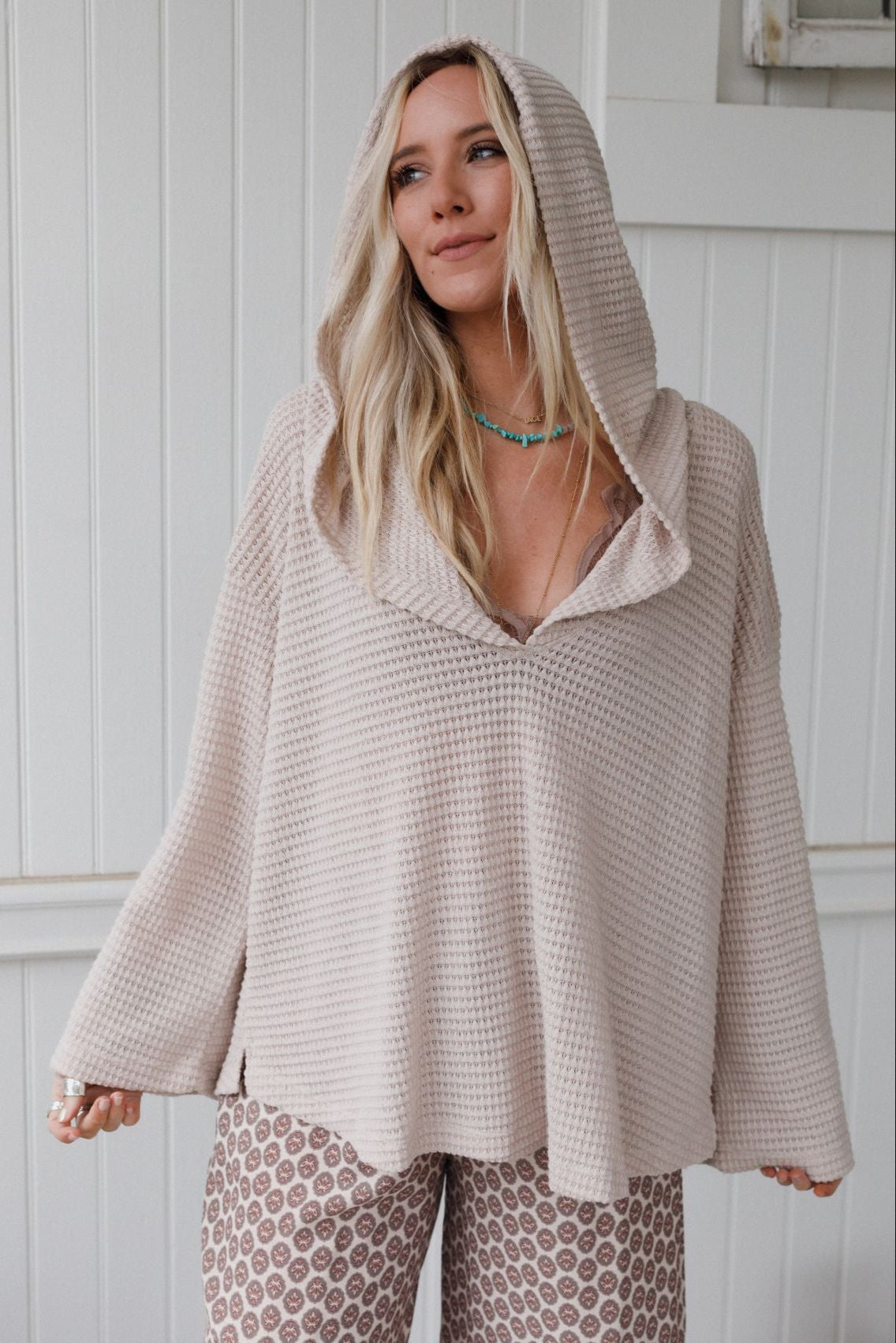 The Nest Serene Textured Top - Oatmeal