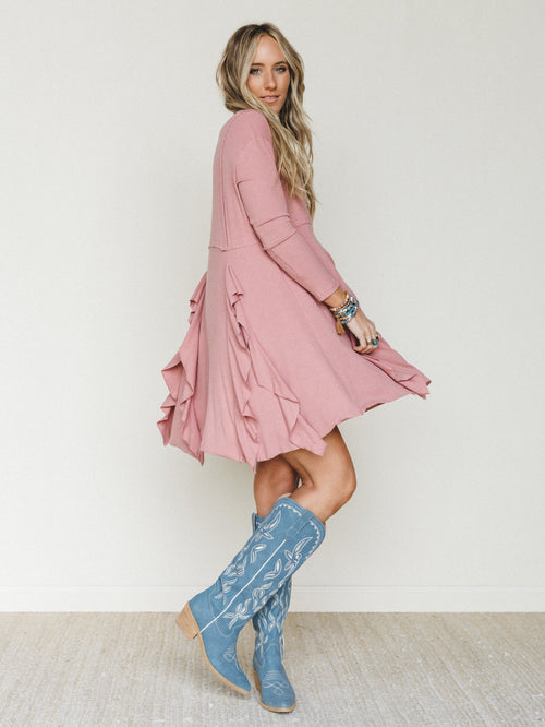 Cherry Blossom Dress - Dusty Pink - Pre Order