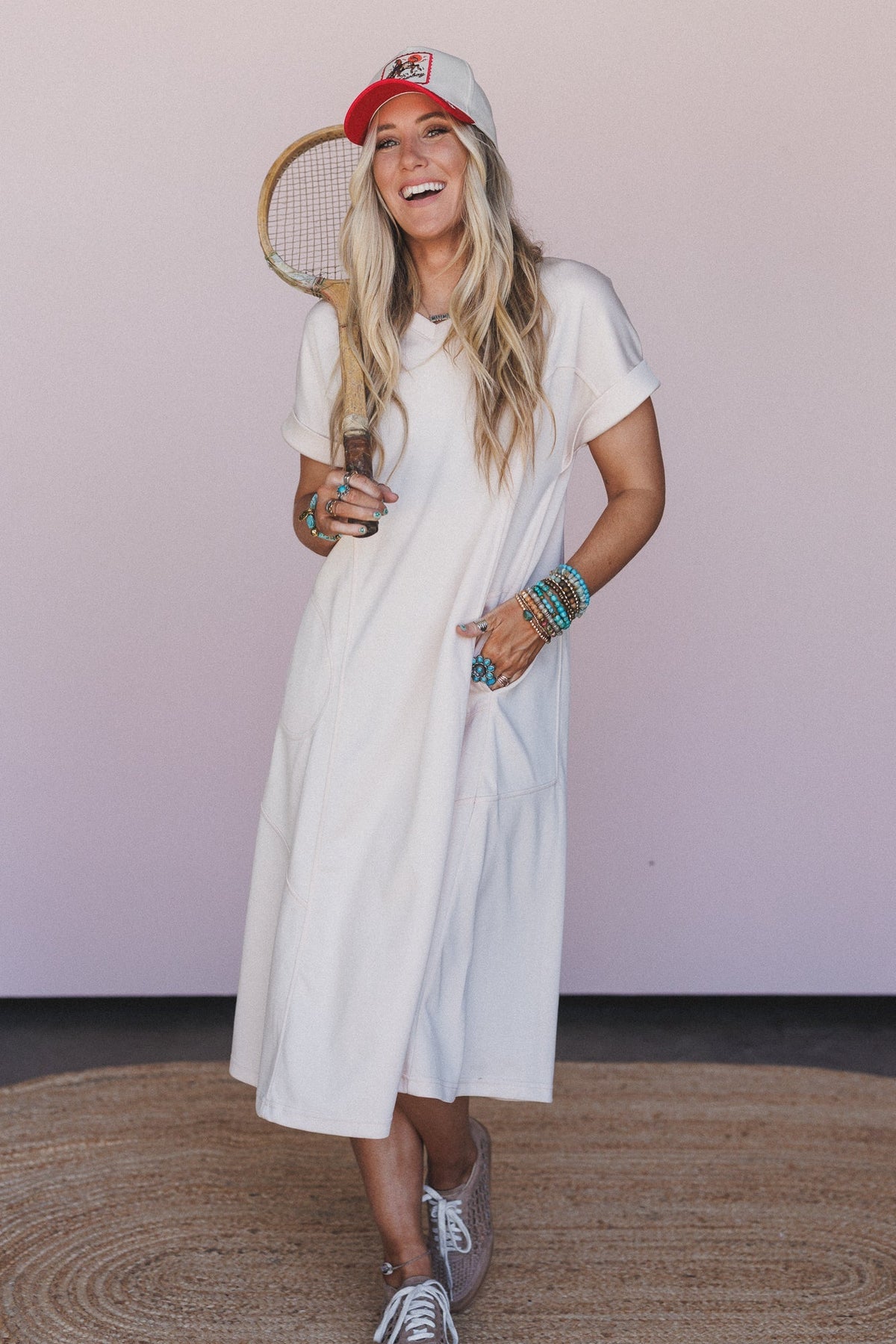 Coastal Mirage Maxi Dress - Cream - Pre Order