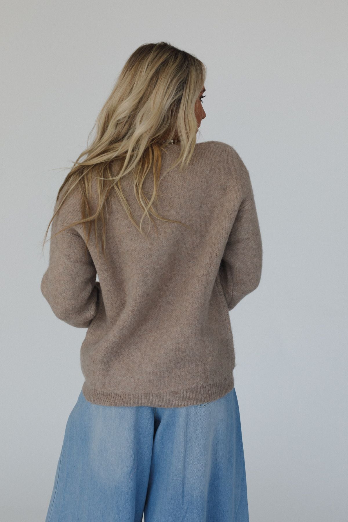 Corrine Star Print Sweater - Latte