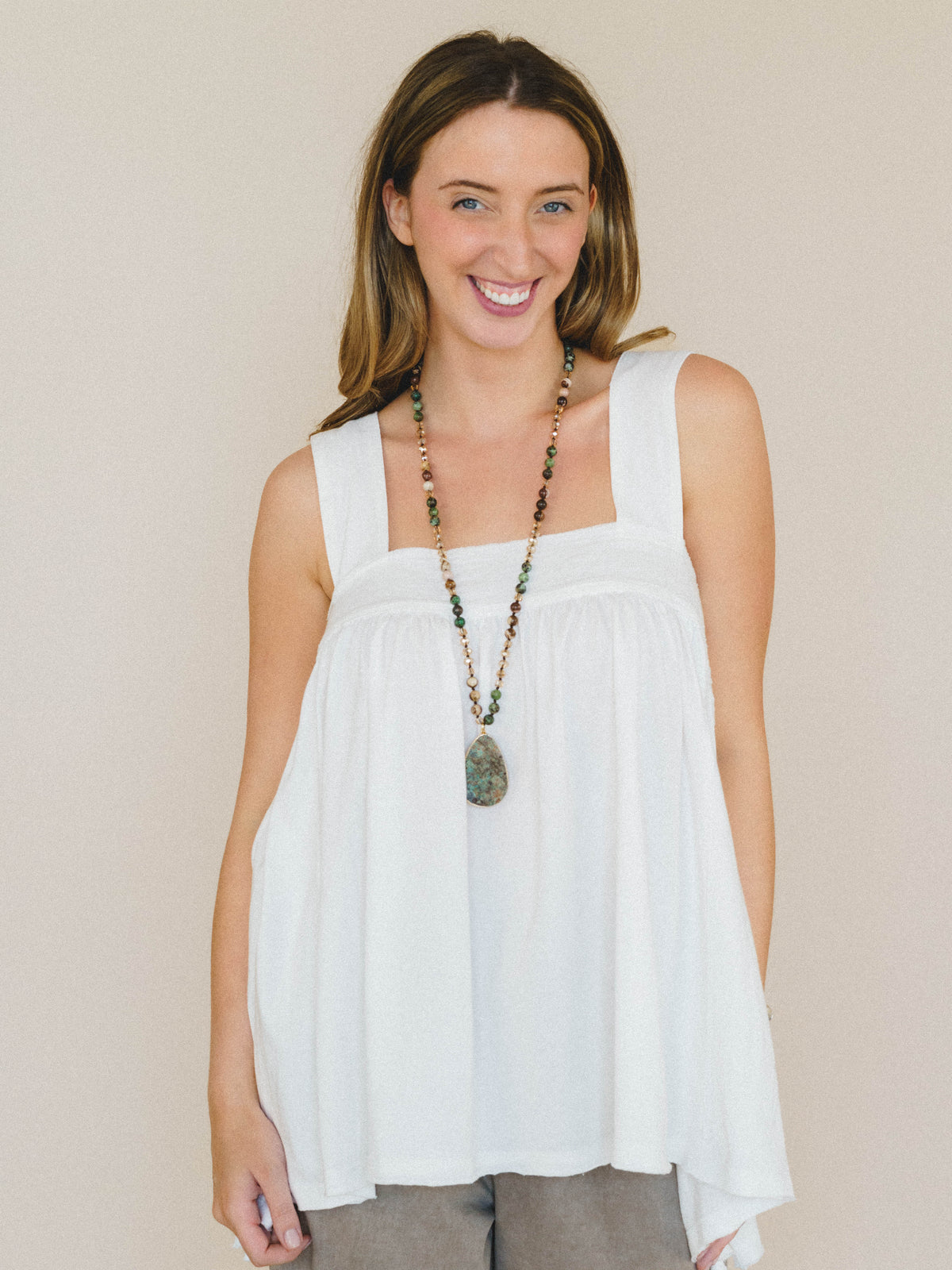 Here for the Sun Top - White