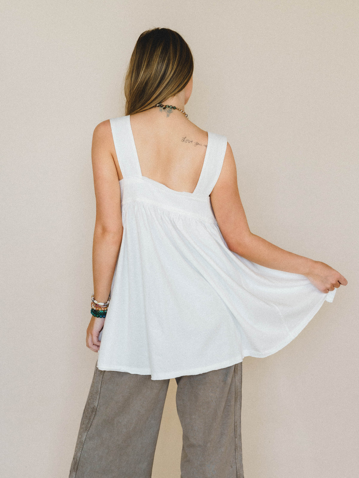 Here for the Sun Top - White