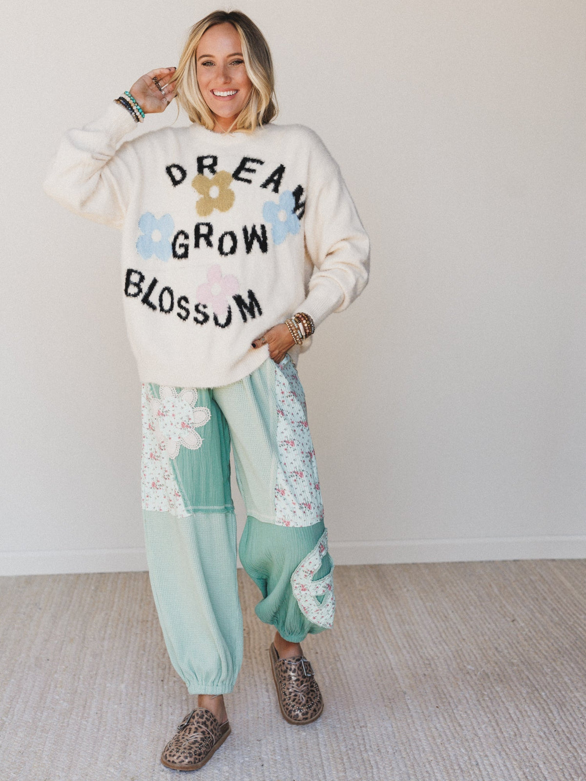 Mantra Song Oversized Sweater - Cream