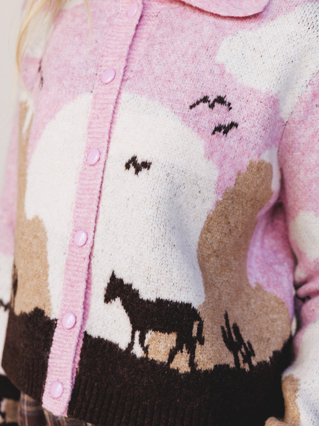 Blush Canyon Cardigan Sweater - Pink