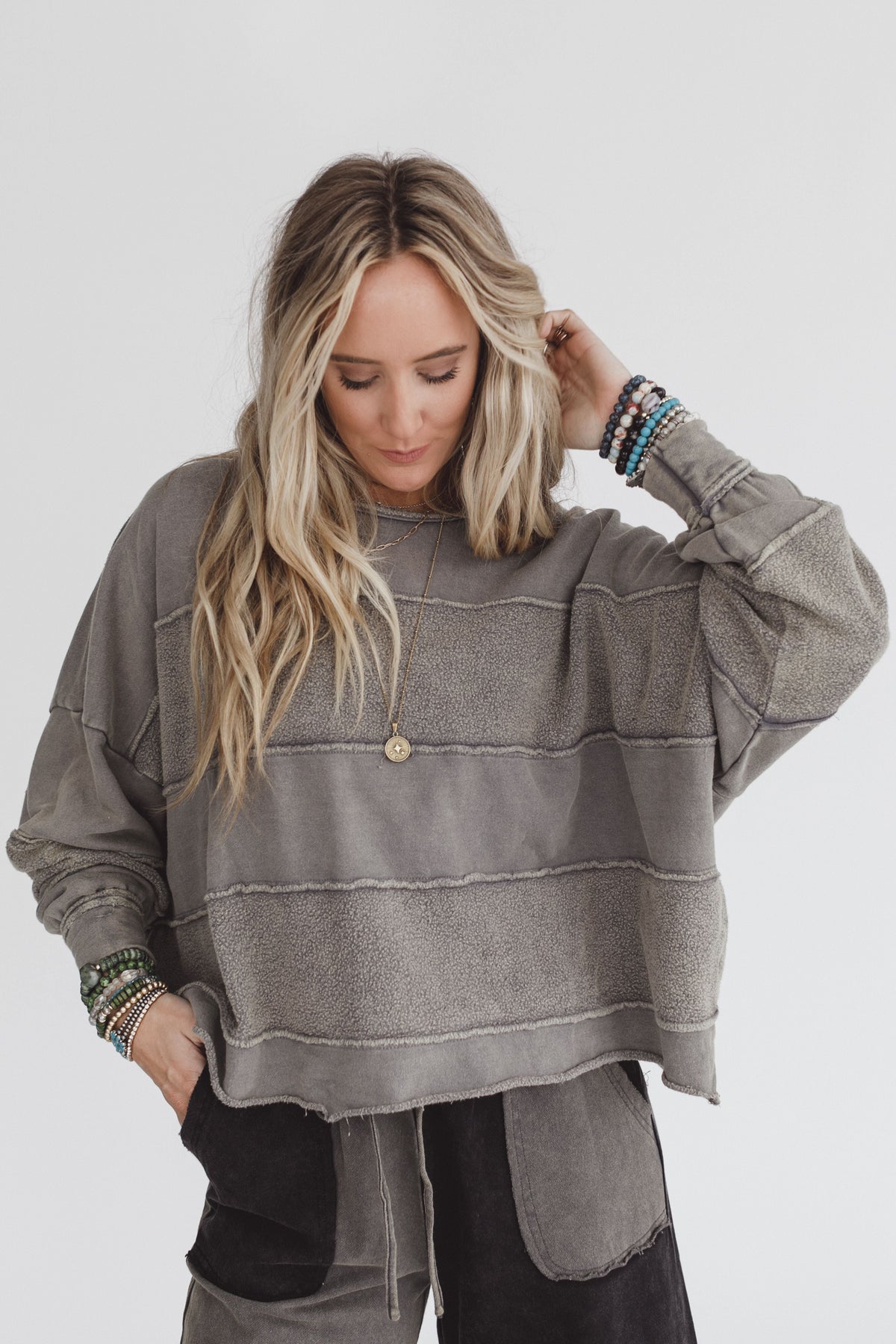 Dawson Pullover Top - Mocha