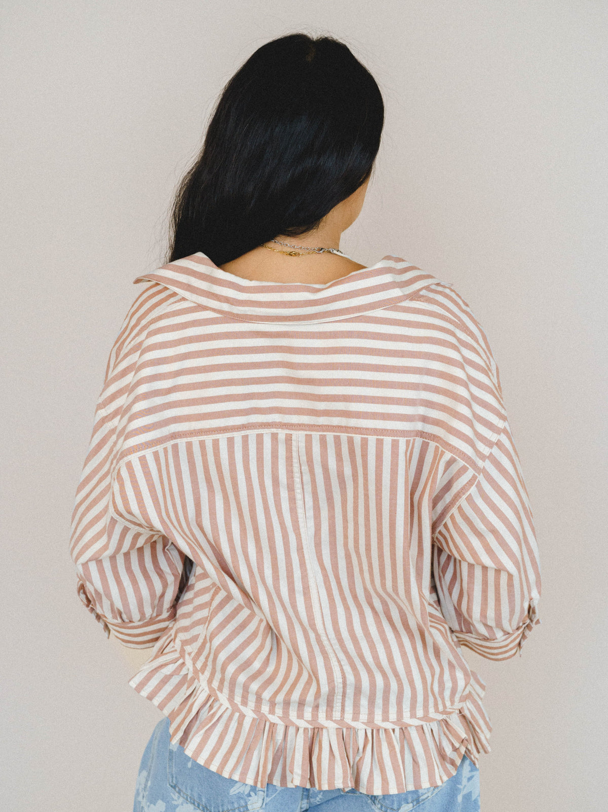 Go Time Blouse - Ivory Rust