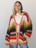 Wrapped up in Color Knit Cardigan - Autumn Leaves