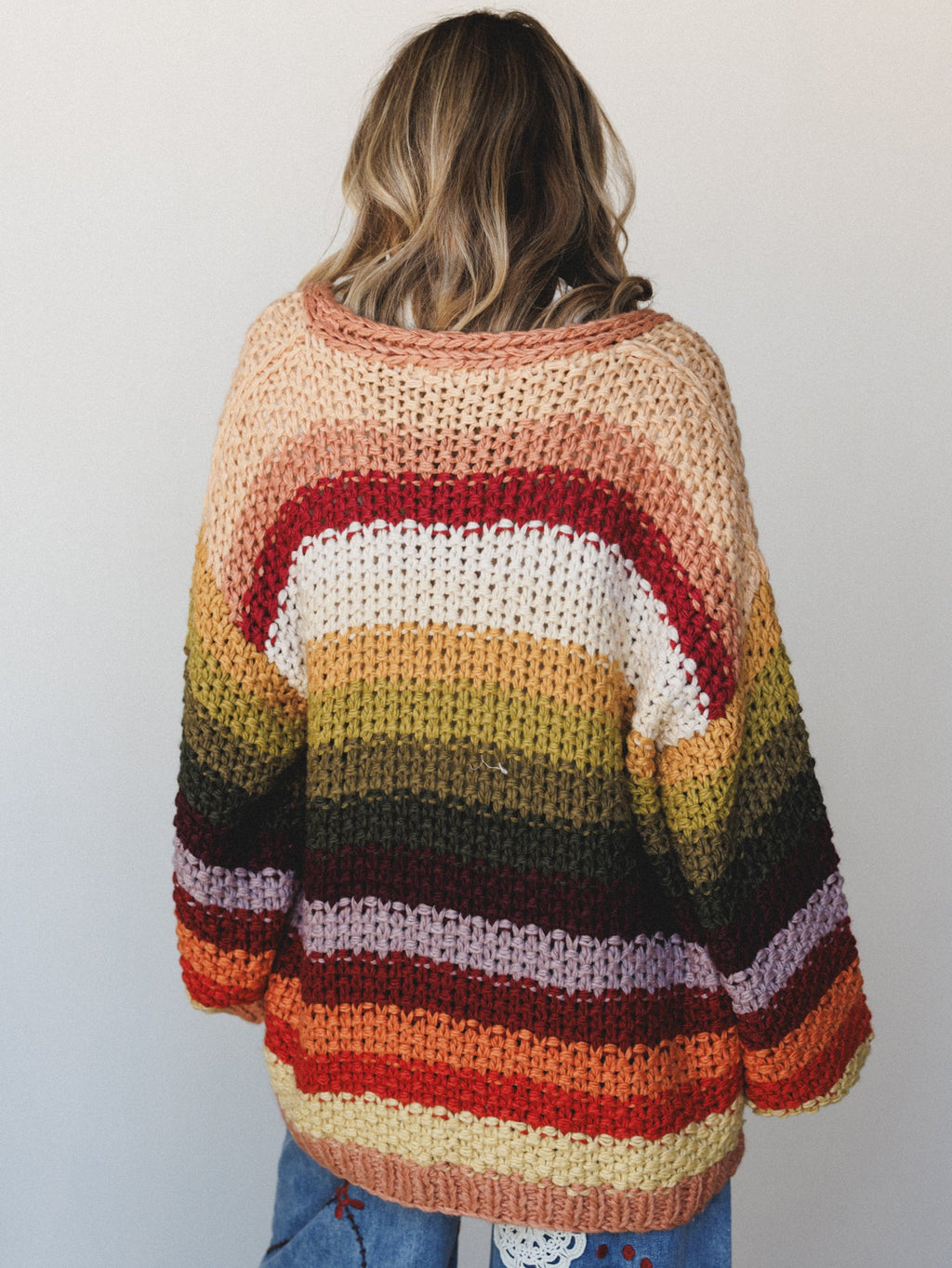 Wrapped up in Color Knit Cardigan - Autumn Leaves
