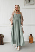 The Nest Bohemian Grace Maxi Dress - Sage - Pre Order