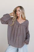 The Nest Kendrix Printed Top - Black
