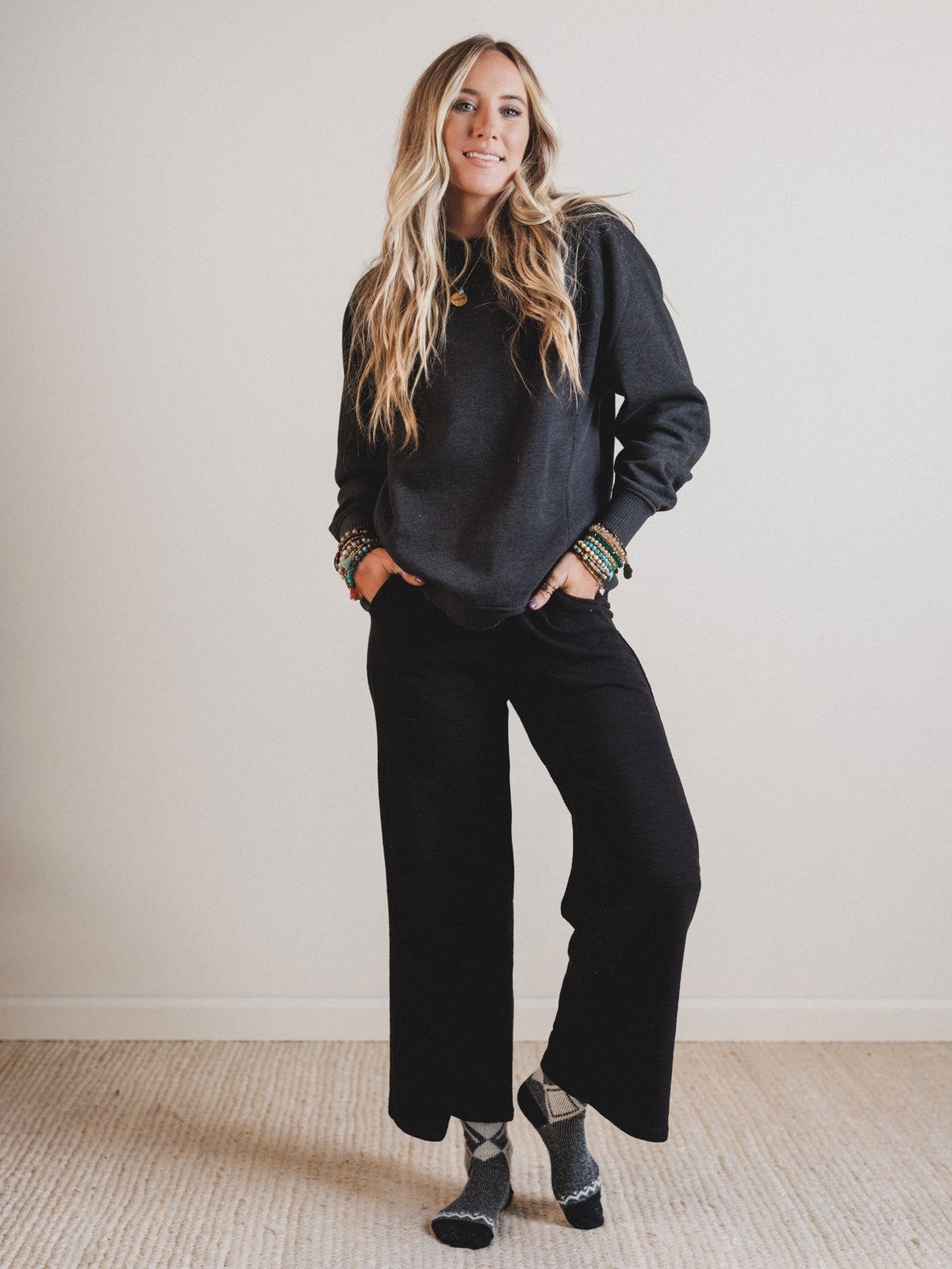 Whispering Pines Sweatshirt  - Black