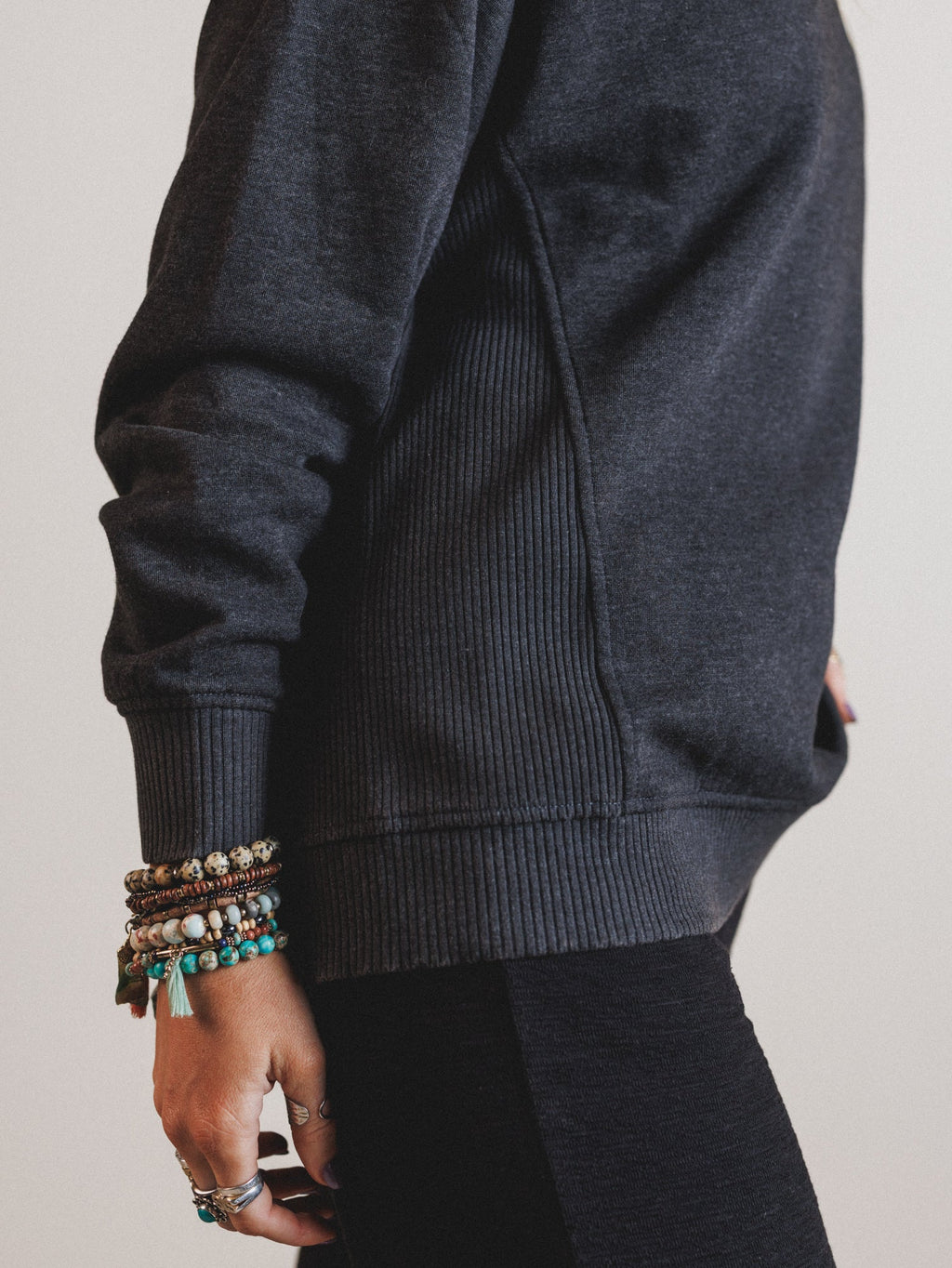 Whispering Pines Sweatshirt  - Black