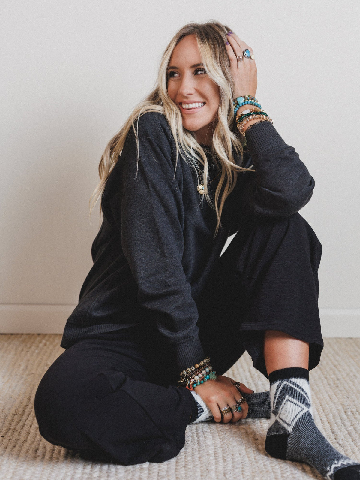 Whispering Pines Sweatshirt  - Black