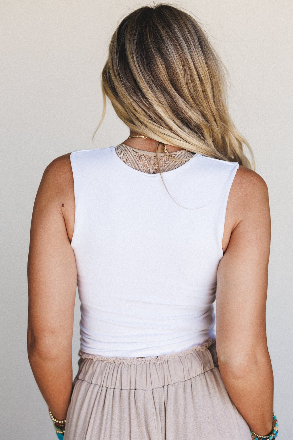 Hot Take Double Layer Tank - White