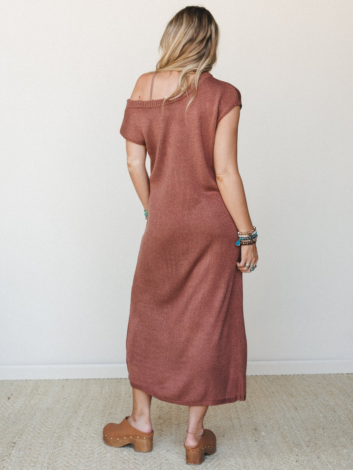 Night Walks Dress - Rust