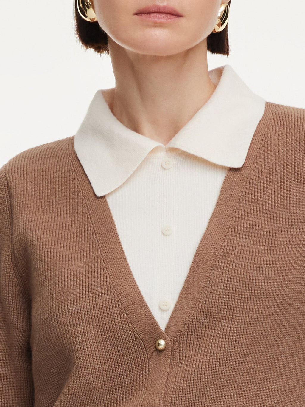 Faux-Layered Knit Top And Skirt Two-Piece Set