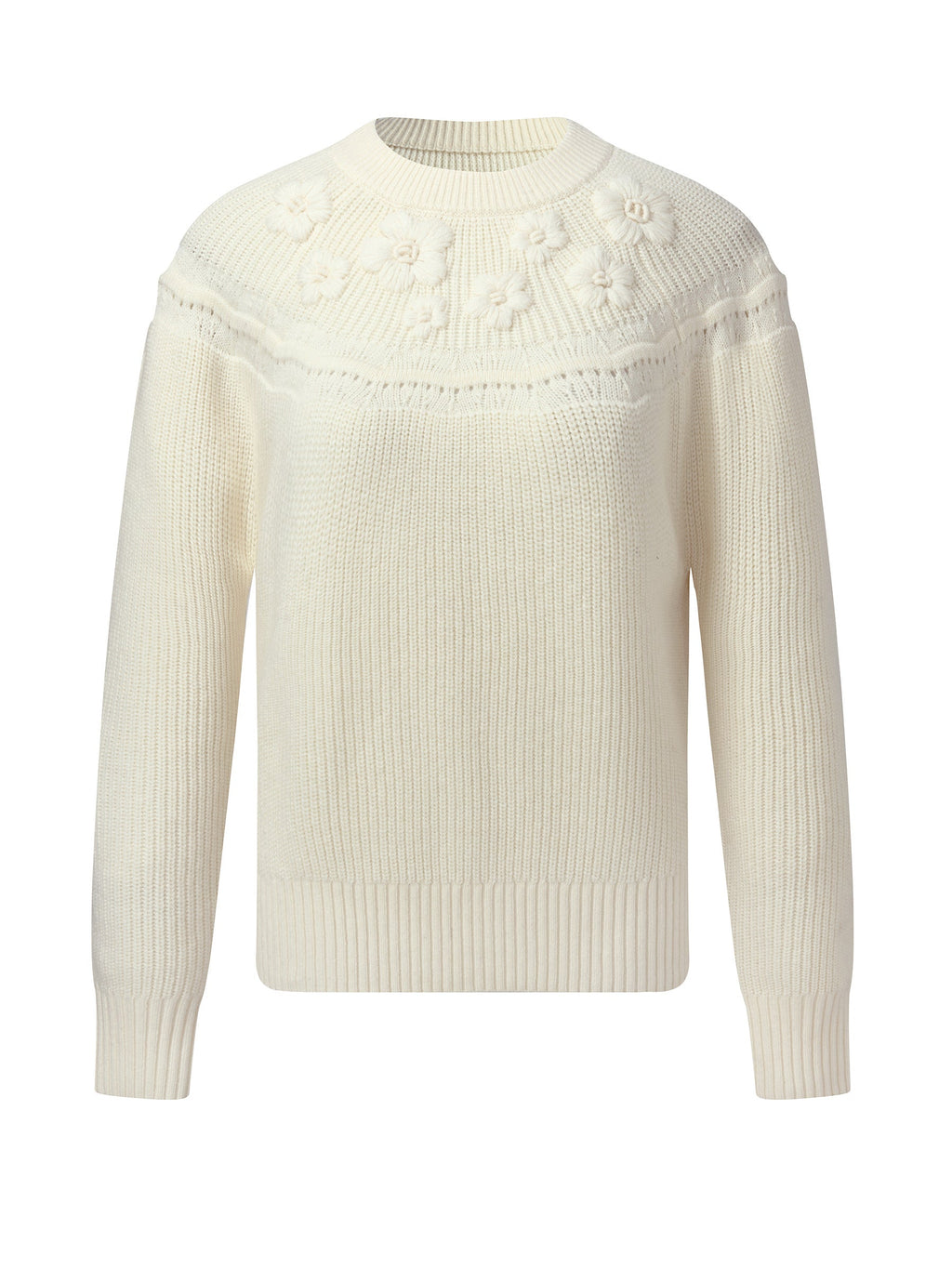 Wool Blend Embroidered Women Sweater