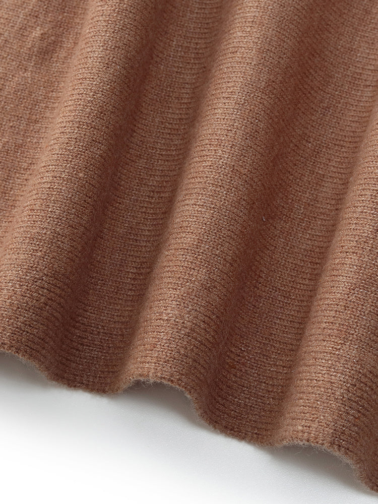 Faux-Layered Knit Top And Skirt Two-Piece Set