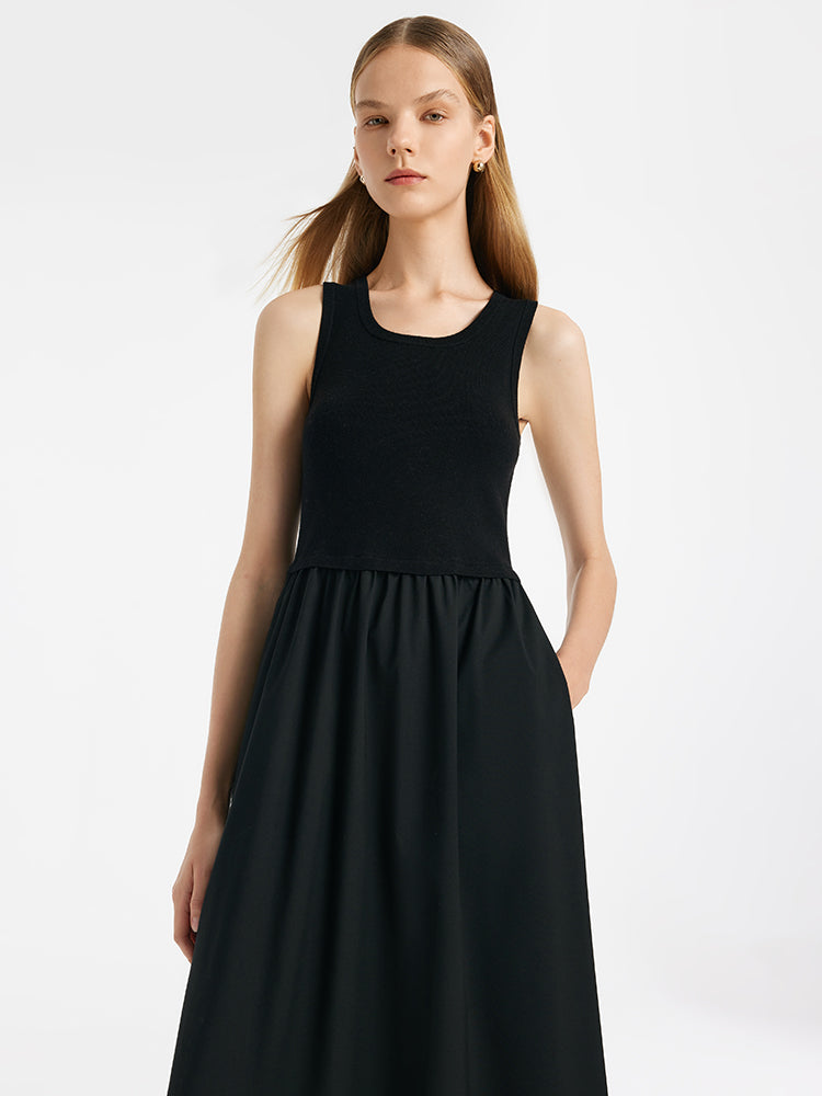 Pre-Order Contrast Trim Cardigan And Vest Dress Two-Piece Set