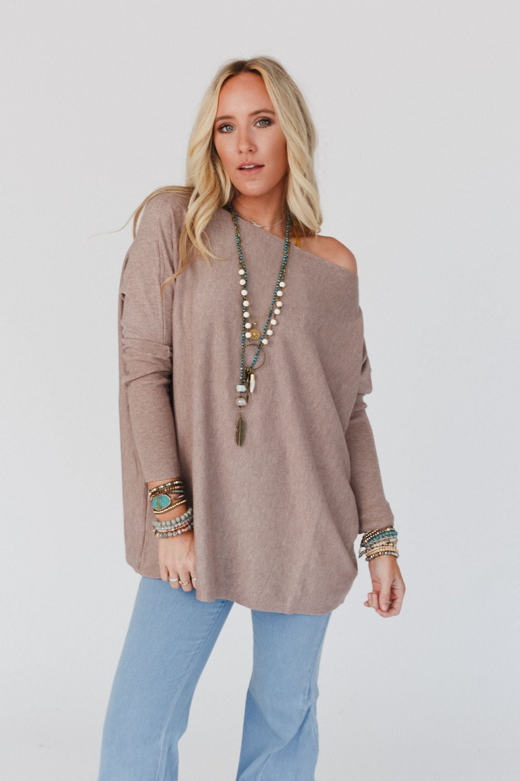 Ready Or Not Dolman Top - Latte